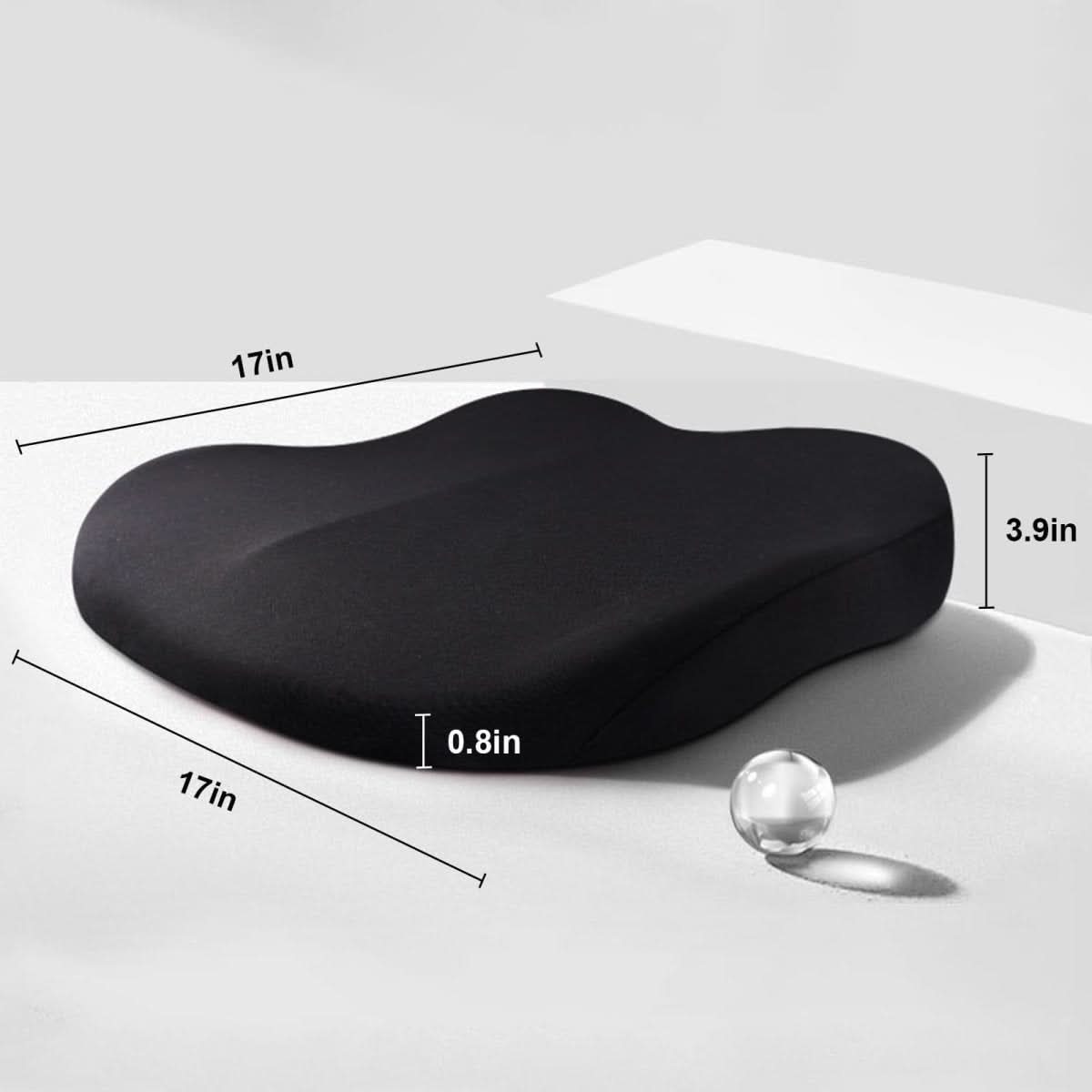 Ergonomisch Autostoelkussen Memory Foam Zitverhogend Rugsteun Comfort | Sansoti