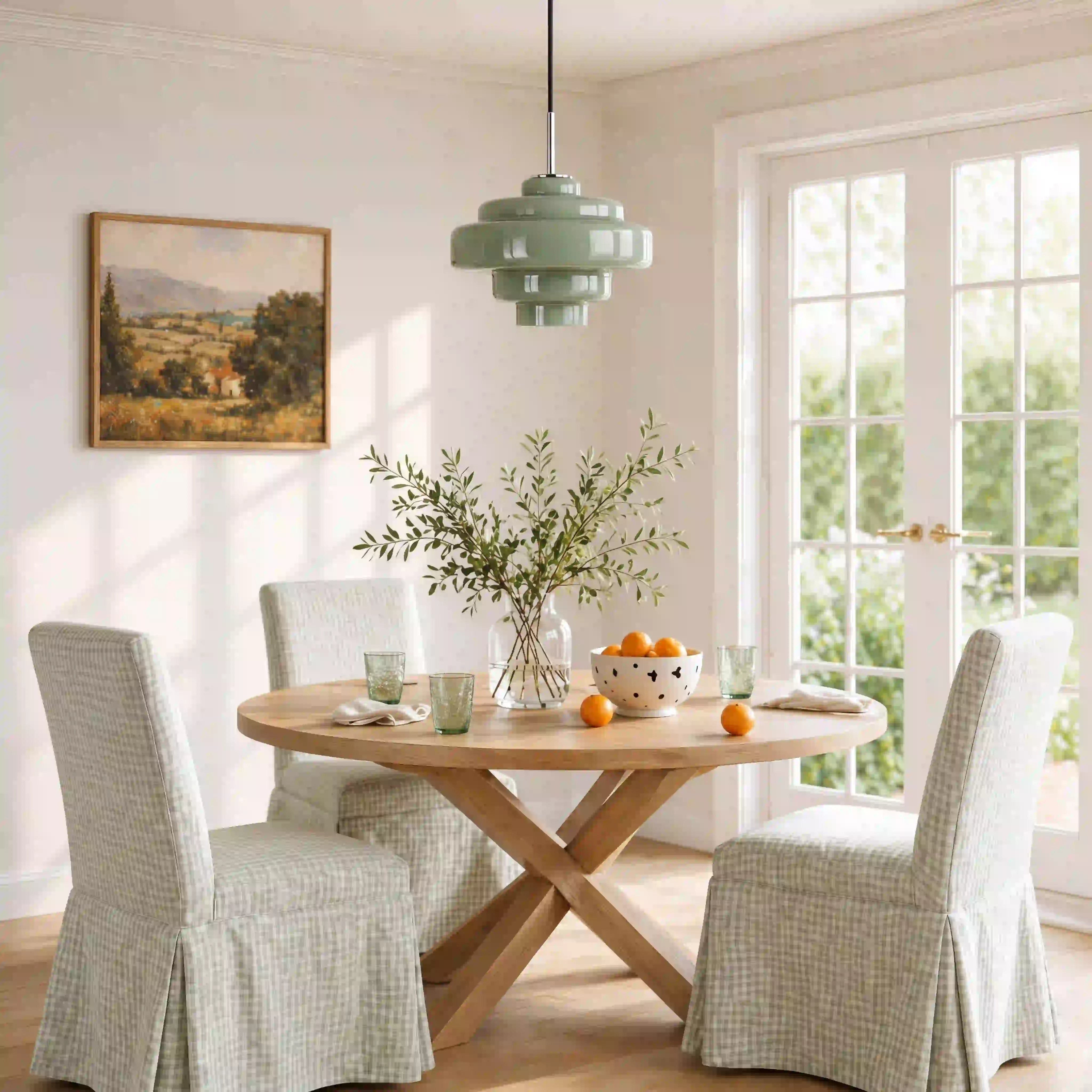 Gelaagde Glazen Hanglamp – Modern Design met Glanzende Afwerking – Groen, Amber, Rookgrijs, Roze | Sansoti