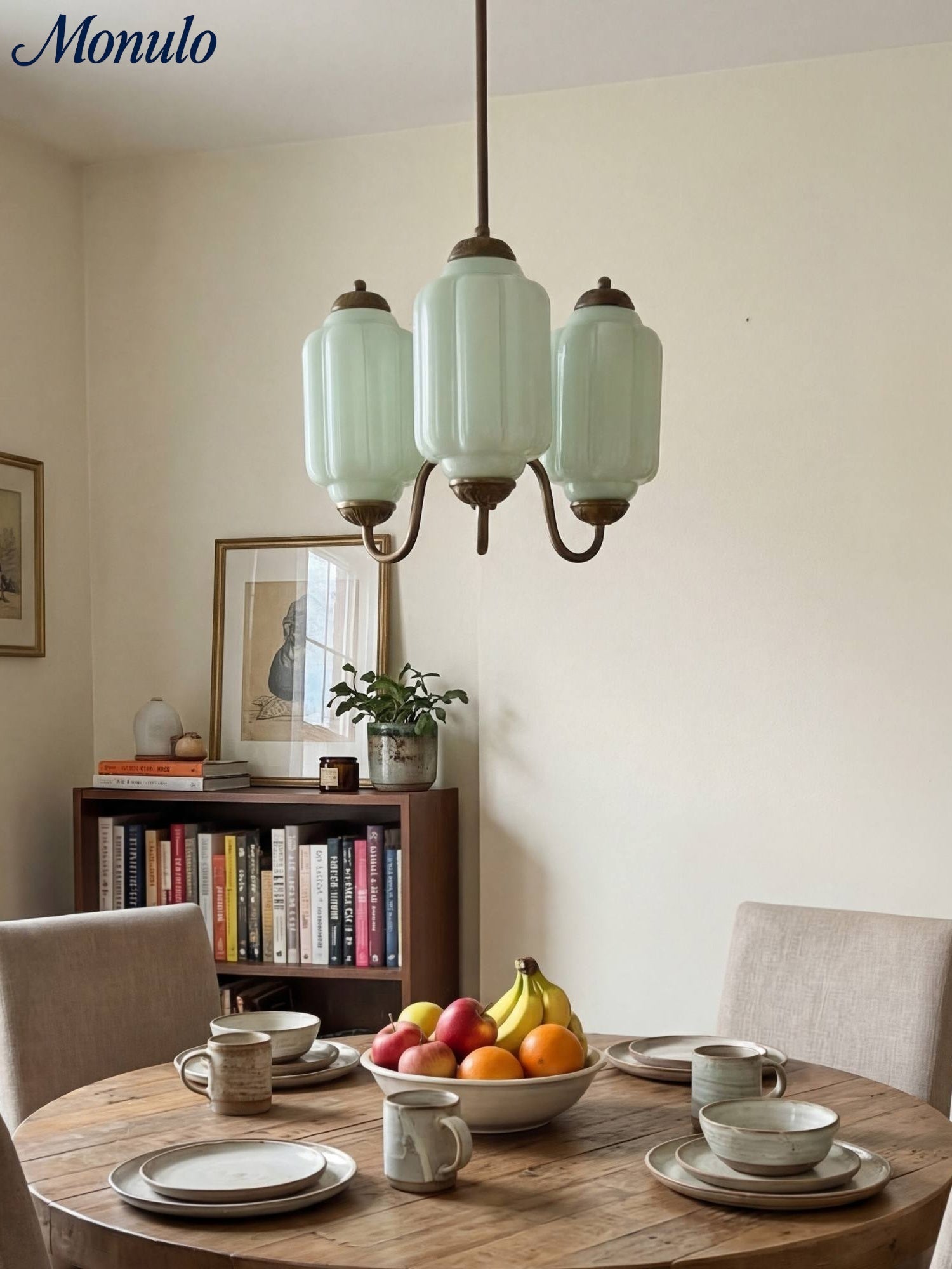 Melkglazen Kroonluchter Vintage Afwerking Tijdloze Elegantie Klassieke Verlichting voor Eetkamer Woonkamer | Sansoti