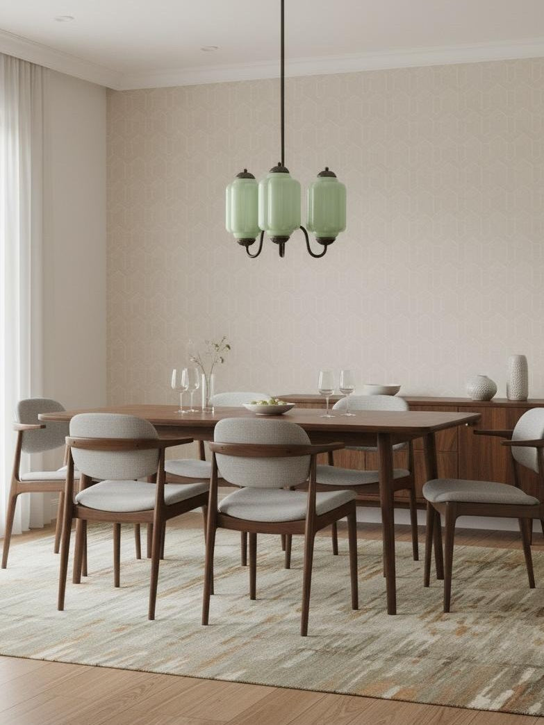 Melkglazen Kroonluchter Vintage Afwerking Tijdloze Elegantie Klassieke Verlichting voor Eetkamer Woonkamer | Sansoti
