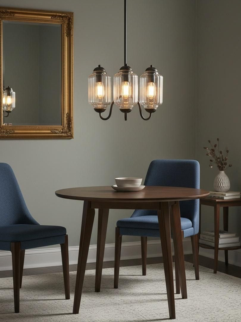 Melkglazen Kroonluchter Vintage Afwerking Tijdloze Elegantie Klassieke Verlichting voor Eetkamer Woonkamer | Sansoti