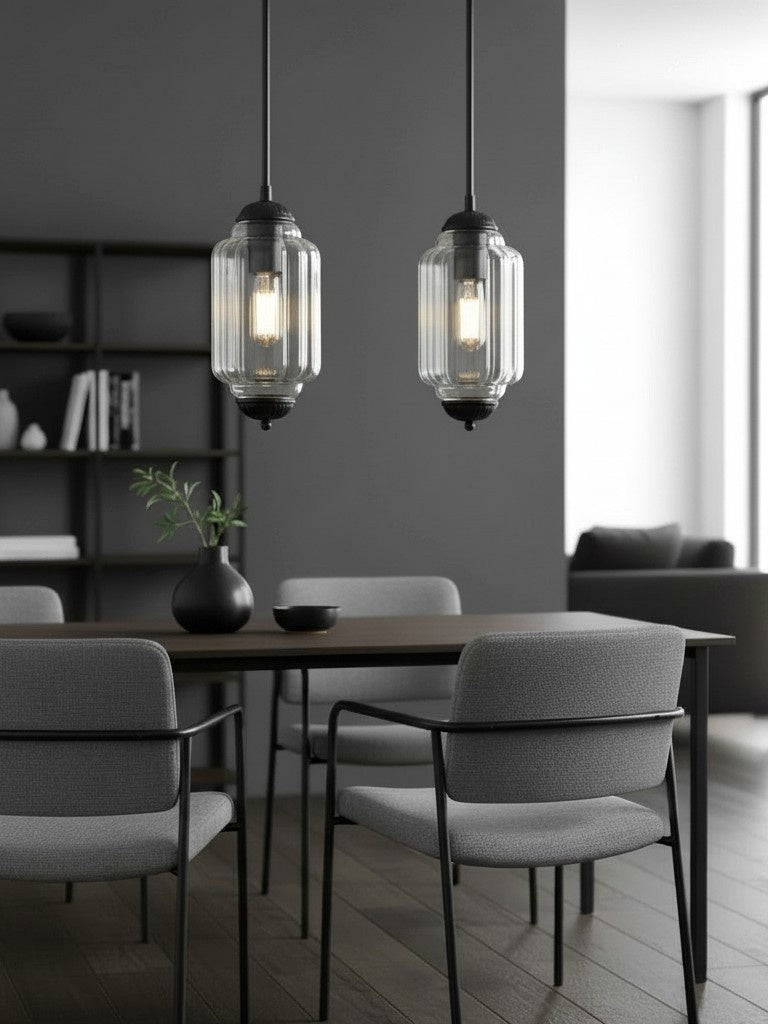 Vintage Glazen Hanglamp met Nostalgische Uitstraling – Verfijnde Verlichting voor Eetkamer en Keuken | Sansoti