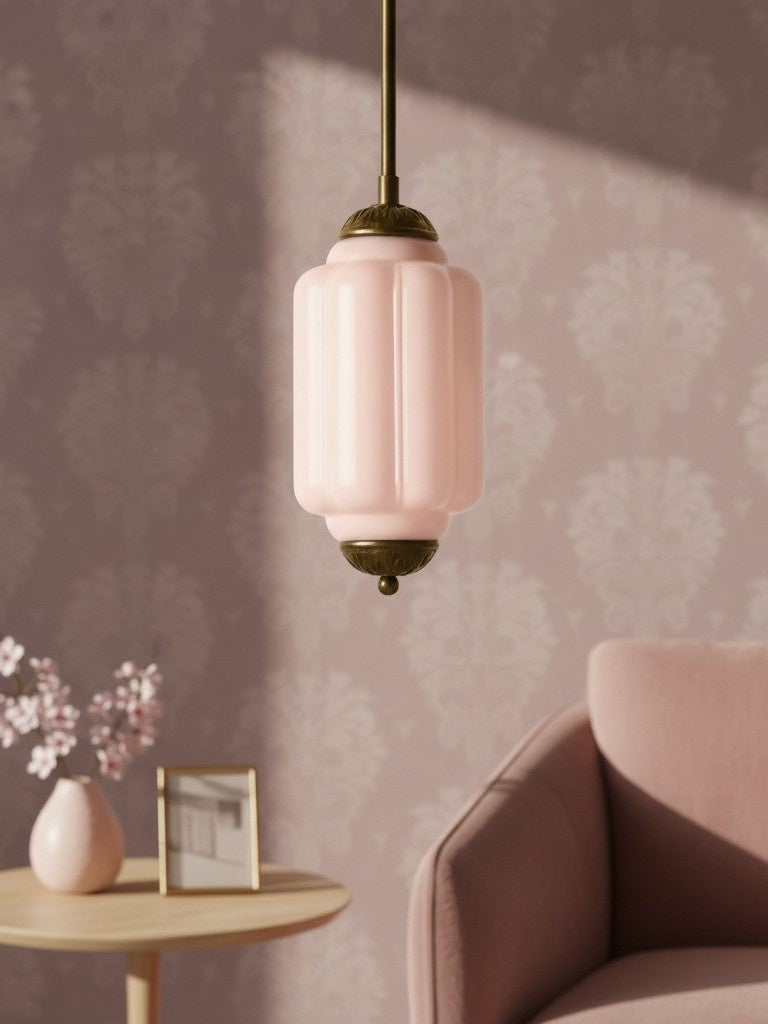 Vintage Glazen Hanglamp met Nostalgische Uitstraling – Verfijnde Verlichting voor Eetkamer en Keuken | Sansoti
