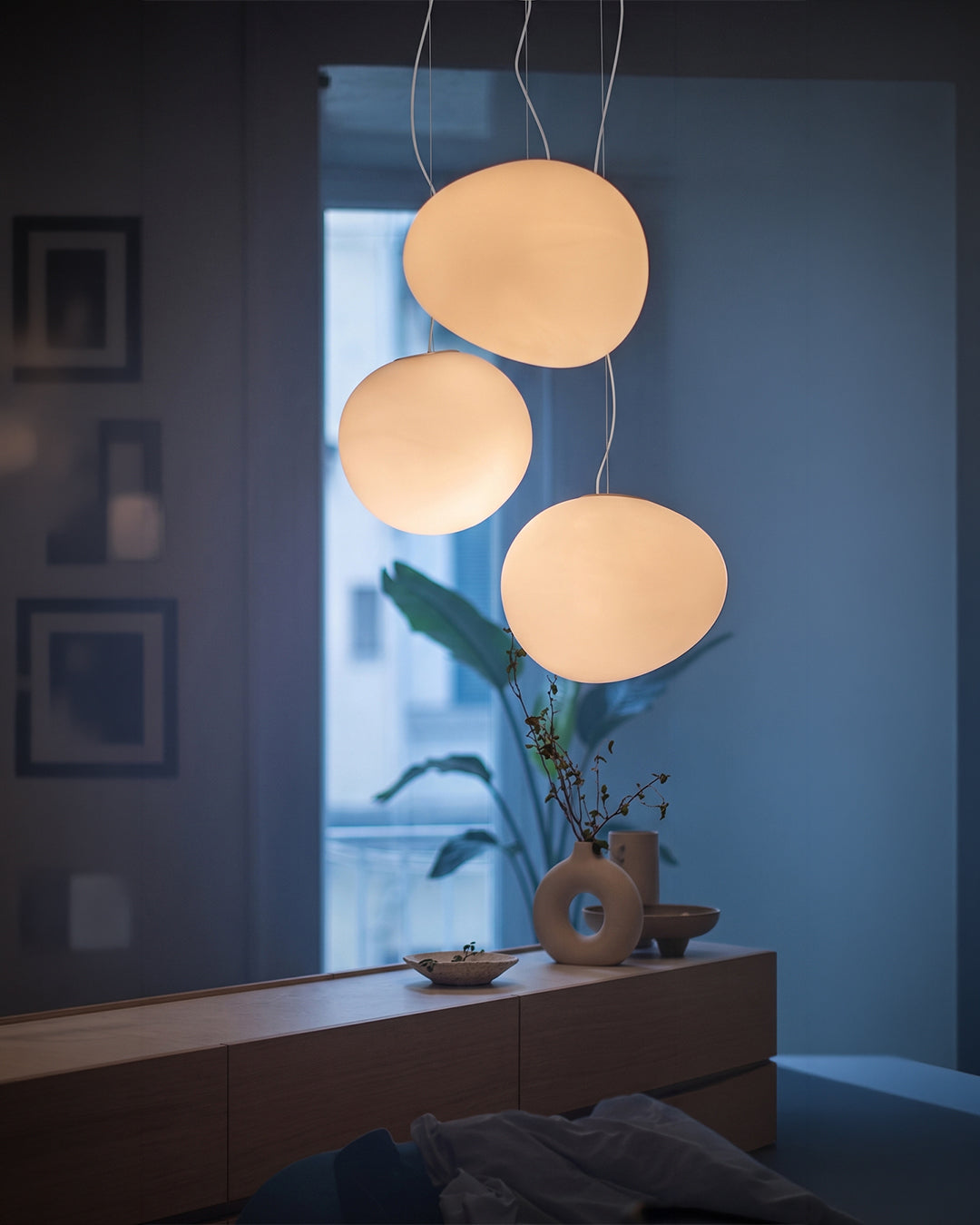 Glazen Hanglamp Melkwit Mondgeblazen – Modern Minimalistisch Design met Zacht Licht voor Eetkamer en Woonkamer – 3 Maten Beschikbaar – Warm Wit 3000K | Sansoti