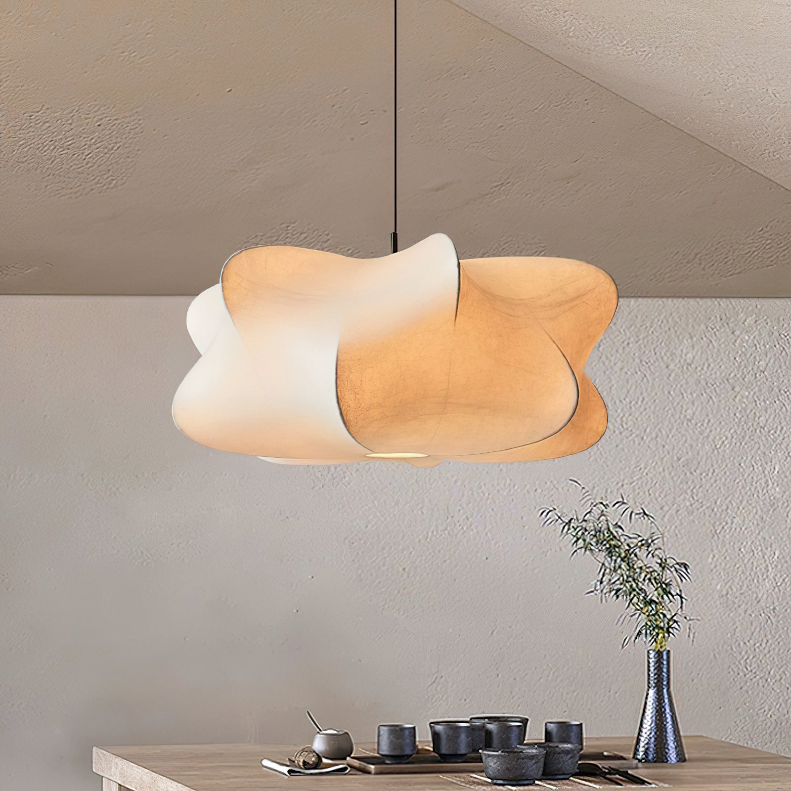 Zijden Cocon Hanglamp – 3 Formaten Organische Sfeerverlichting | Sansoti