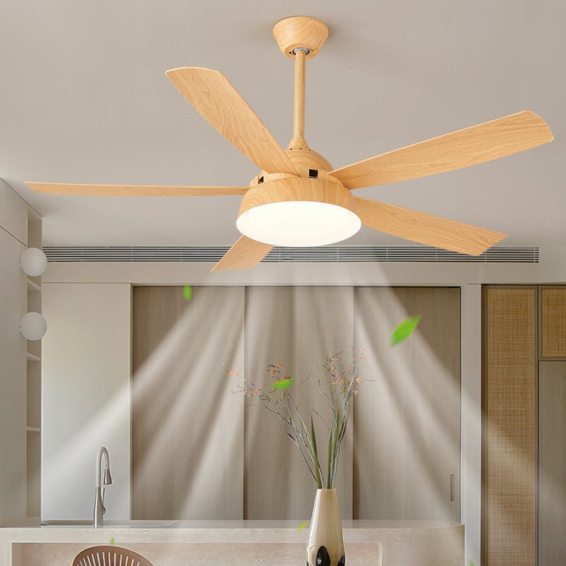 Plafondventilator met Verlichting Houteffect 142cm - Stil & Energiezuinig | Sansoti