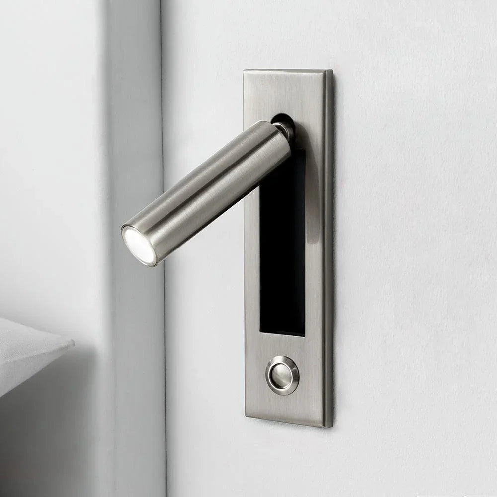 Wandleuchte LED Einbau Minimalistisch Aluminium Schlafzimmer Leselampe Schalter Modern | Restfield