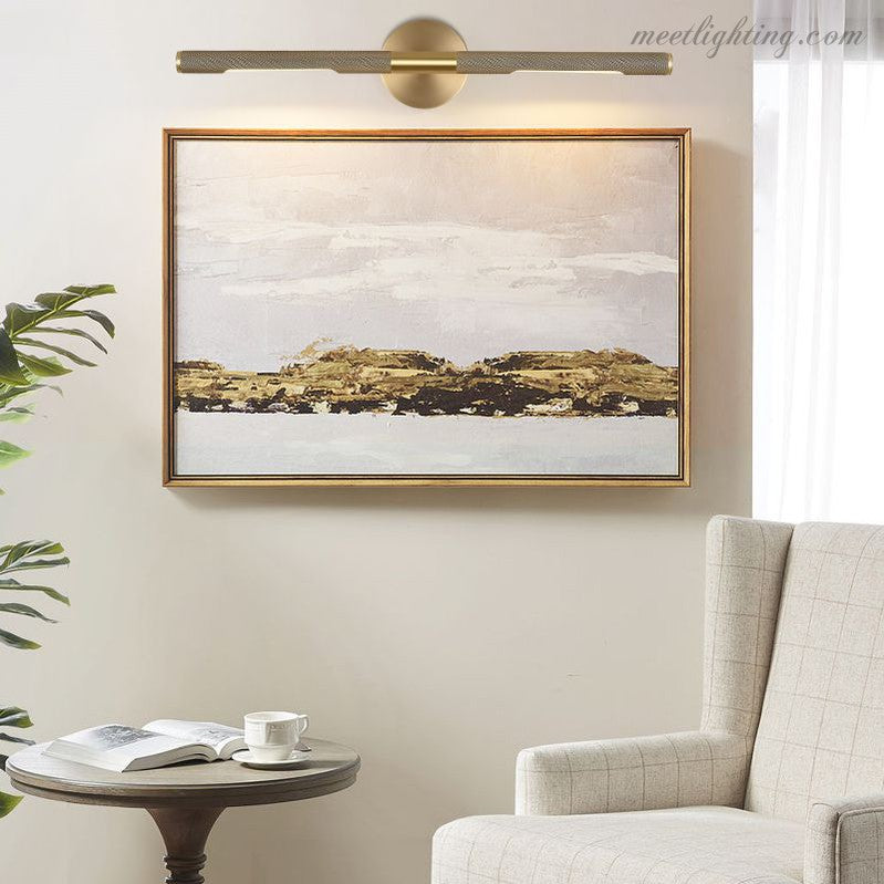 Applique LED pour tableau en laiton, 2 lumières, éclairage d’art moderne, nickel noir, 18-30 cm, éclairage de musée | Sansoti