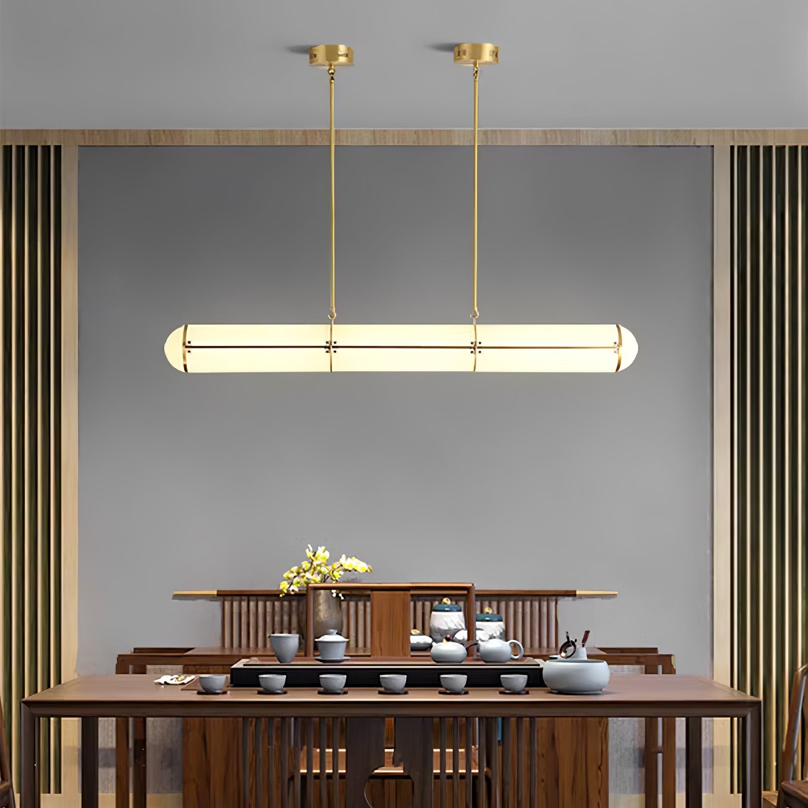 Eindloze Cilindrische Hanglamp Moderne Lineaire Verlichting voor Eettafel en Woonkamer Geïntegreerde LED Zwevende Lichtlijn Architectonische Verlichting | Sansoti