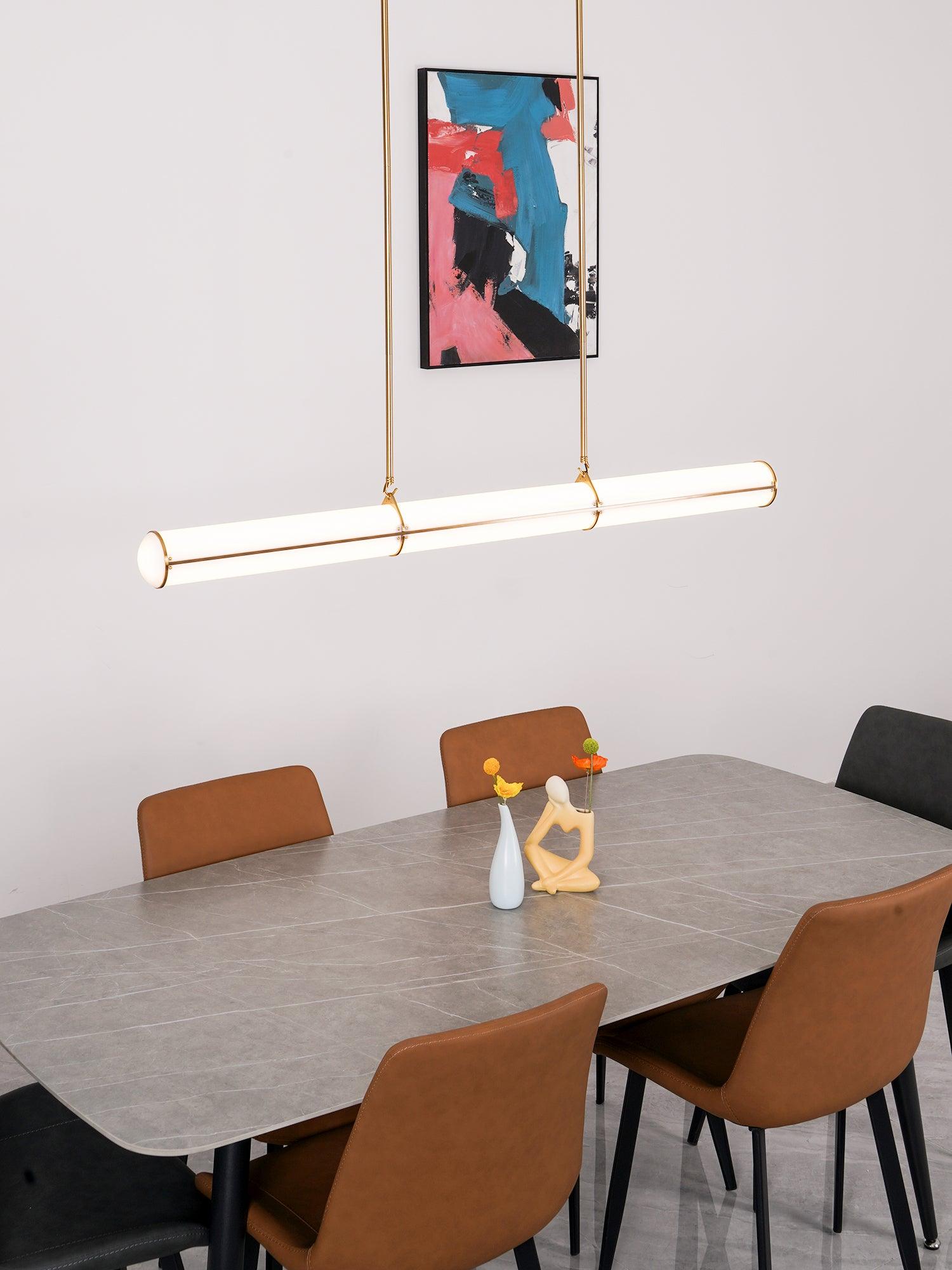 Eindloze Cilindrische Hanglamp Moderne Lineaire Verlichting voor Eettafel en Woonkamer Geïntegreerde LED Zwevende Lichtlijn Architectonische Verlichting | Sansoti