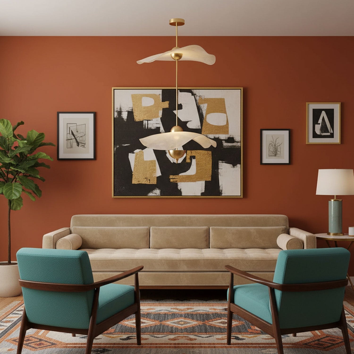 Dubbele Biscuit Hanglamp Wit Goud Rond Opaalwit Acryl Kap Design Verlichting Decoratief voor Woonkamer Eethoek Slaapkamer Modern Scandinavisch Interieur | Sansoti