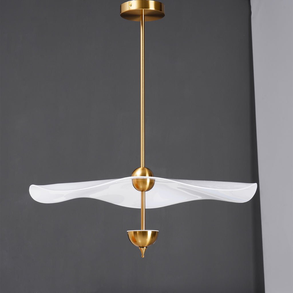Dubbele Biscuit Hanglamp Wit Goud Rond Opaalwit Acryl Kap Design Verlichting Decoratief voor Woonkamer Eethoek Slaapkamer Modern Scandinavisch Interieur | Sansoti