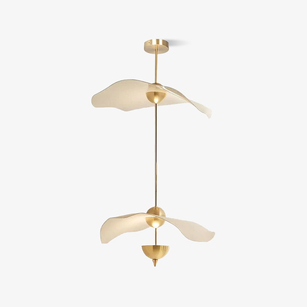 Dubbele Biscuit Hanglamp Wit Goud Rond Opaalwit Acryl Kap Design Verlichting Decoratief voor Woonkamer Eethoek Slaapkamer Modern Scandinavisch Interieur | Sansoti