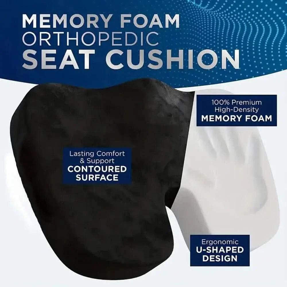 Ergonomisch Zitkussen Memory Foam U-Vormig voor Stoel Auto Thuis Kantoor Comfort Zithouding Drukverlichting | Sansoti