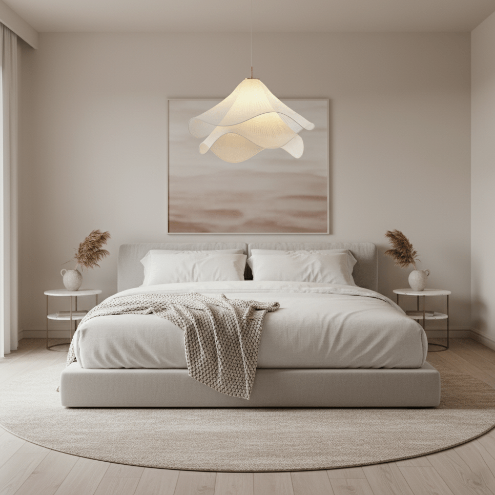 Hanglamp Gelaagde Plissé Kap — Bloembladachtig Licht Gouden Fitting E26/E27 Dakschuine Montage | Sansoti
