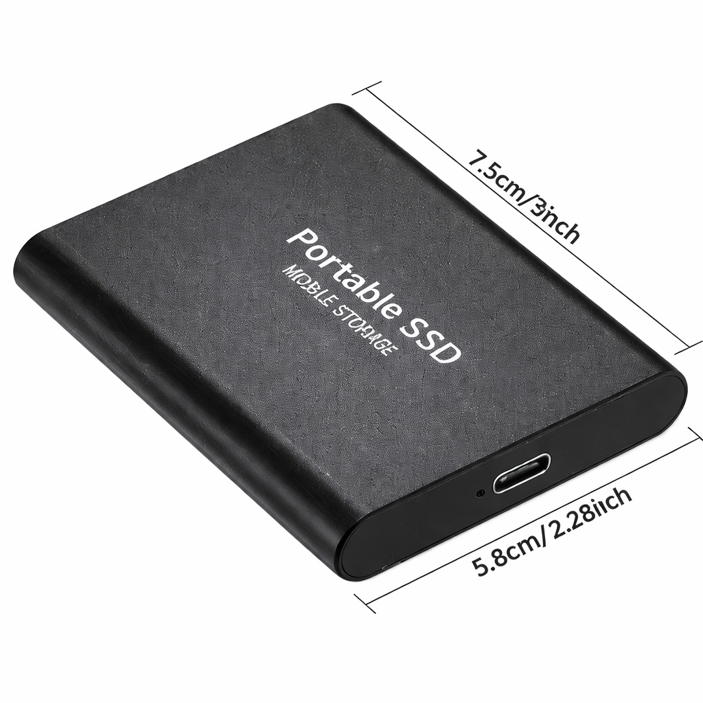 Draagbare SSD 512GB USB-C Externe Datopslag met Snelle Overdracht | Sansoti