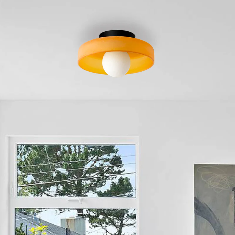 Mulon Decken- und Wandleuchte Glas G9 Bernstein Wohnzimmer Schlafzimmer Design Beleuchtung Modern Rund | Restfield