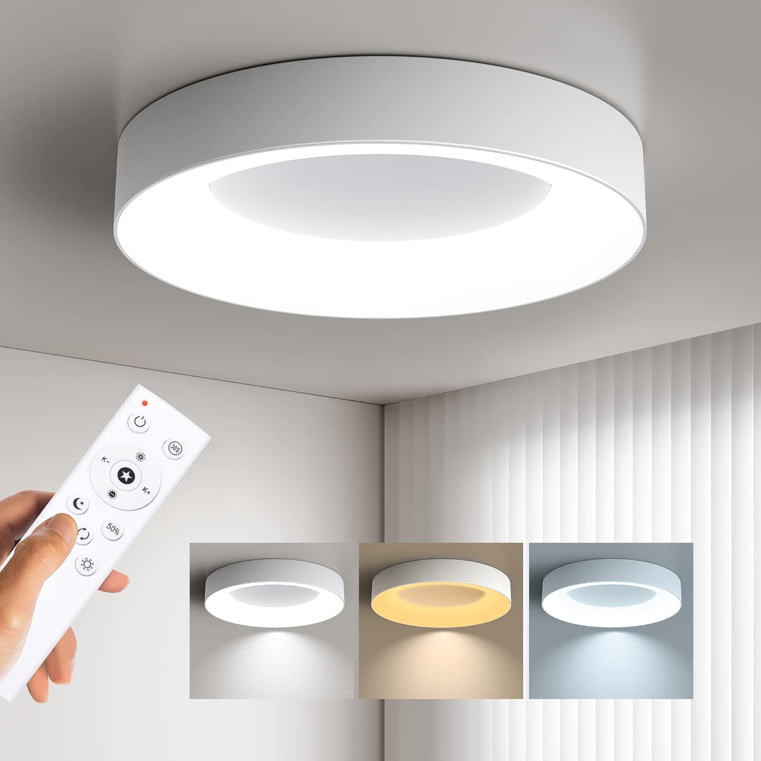 LED Deckenleuchte Rund Acryl Eisen Niedrige Räume Flur Schlafzimmer Wohnzimmer Moderne Aufbauleuchte Minimalistische Deckenbeleuchtung | Restfield