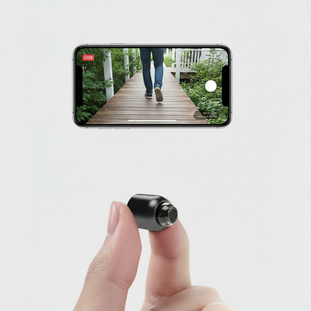 Caméra de sécurité Wi-Fi compacte avec vision nocturne et Full HD 1080p pour intérieur | Restfield