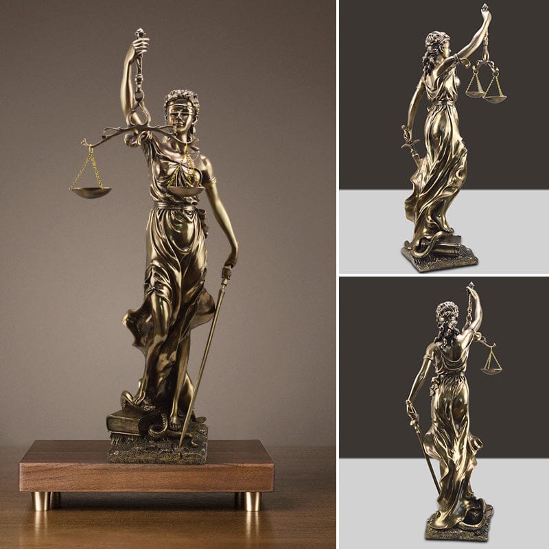 Beeld Godin van Justitia Hars Decoratief Sculptuur Advocaat Kantoor 30cm | Sansoti