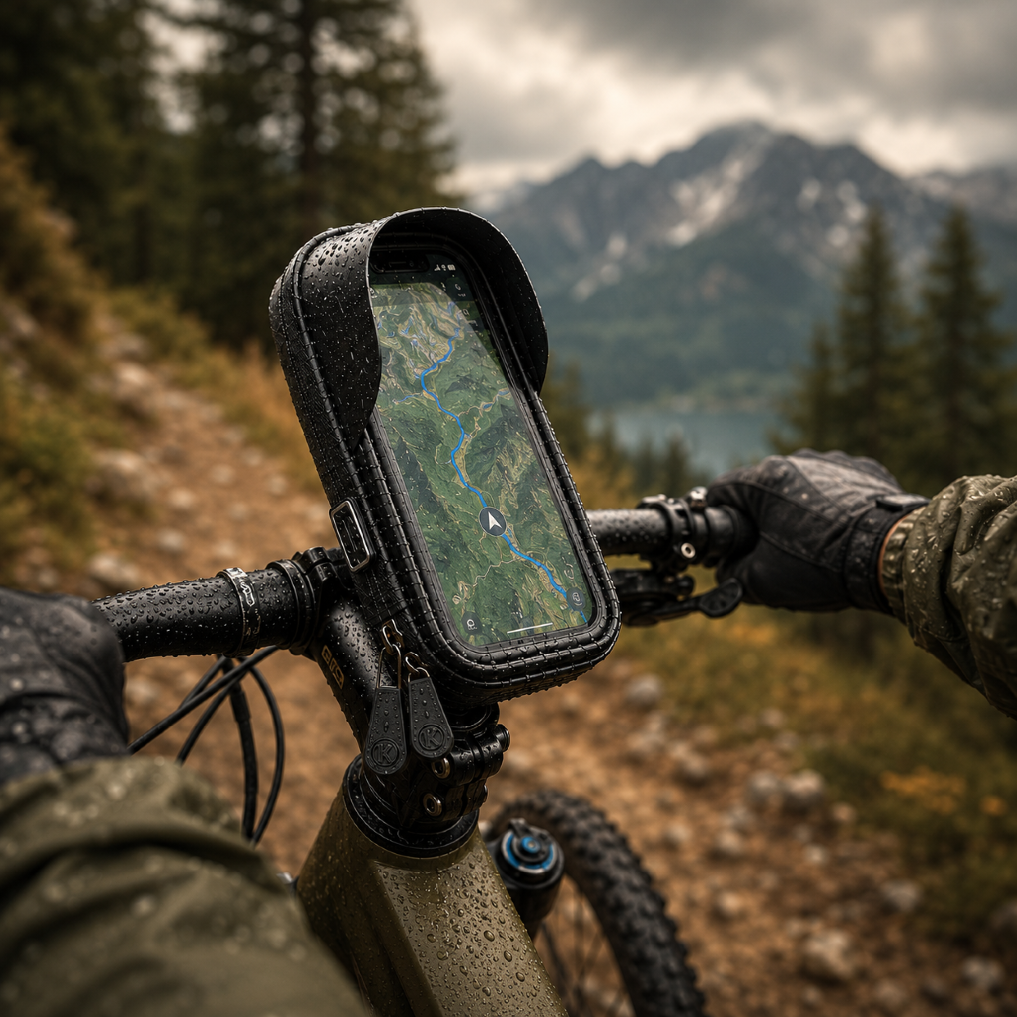 Waterdichte Telefoonhouder voor Fiets met Touchscreen – Tot 6.4 Inch | Sansoti