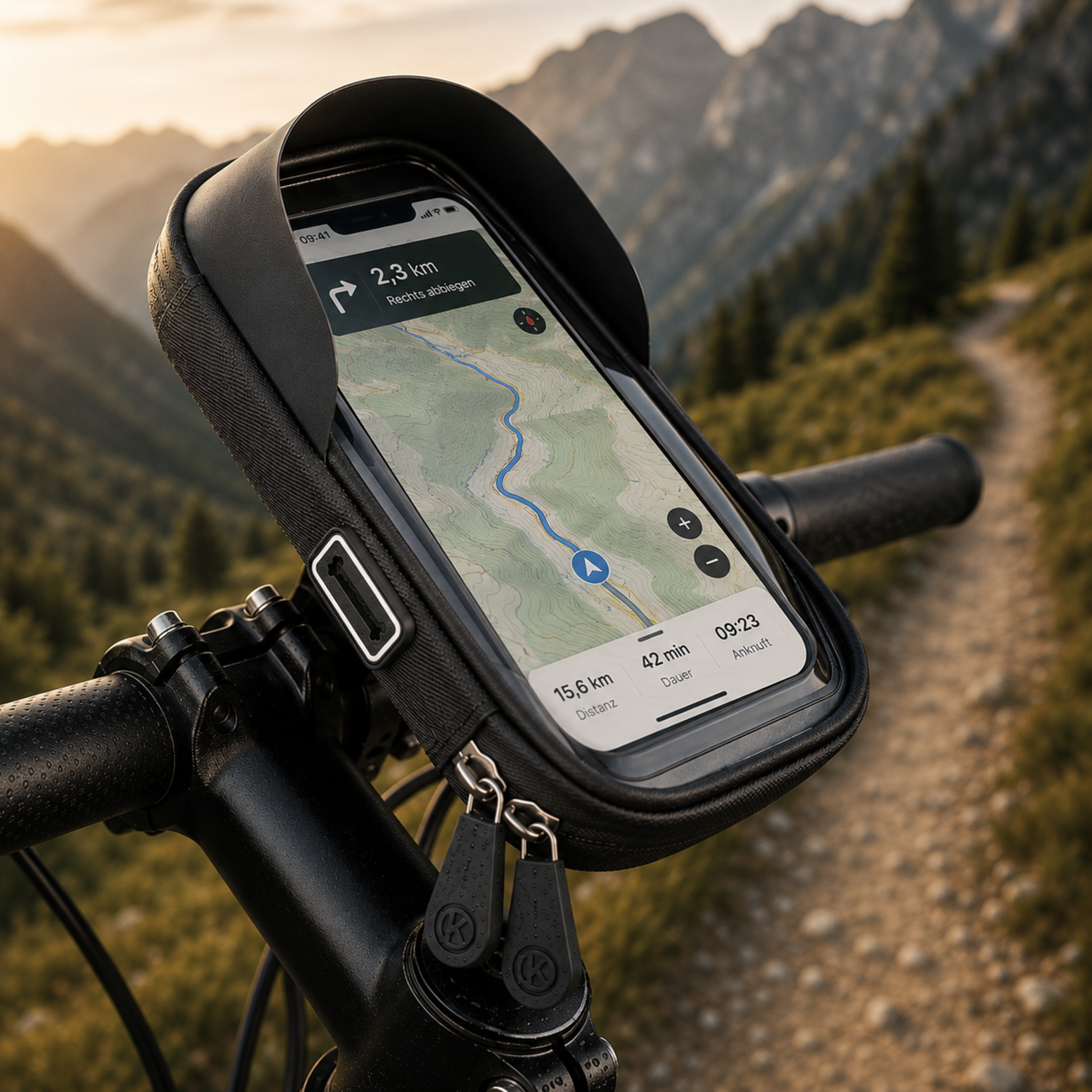 Waterdichte Telefoonhouder voor Fiets met Touchscreen – Tot 6.4 Inch | Sansoti