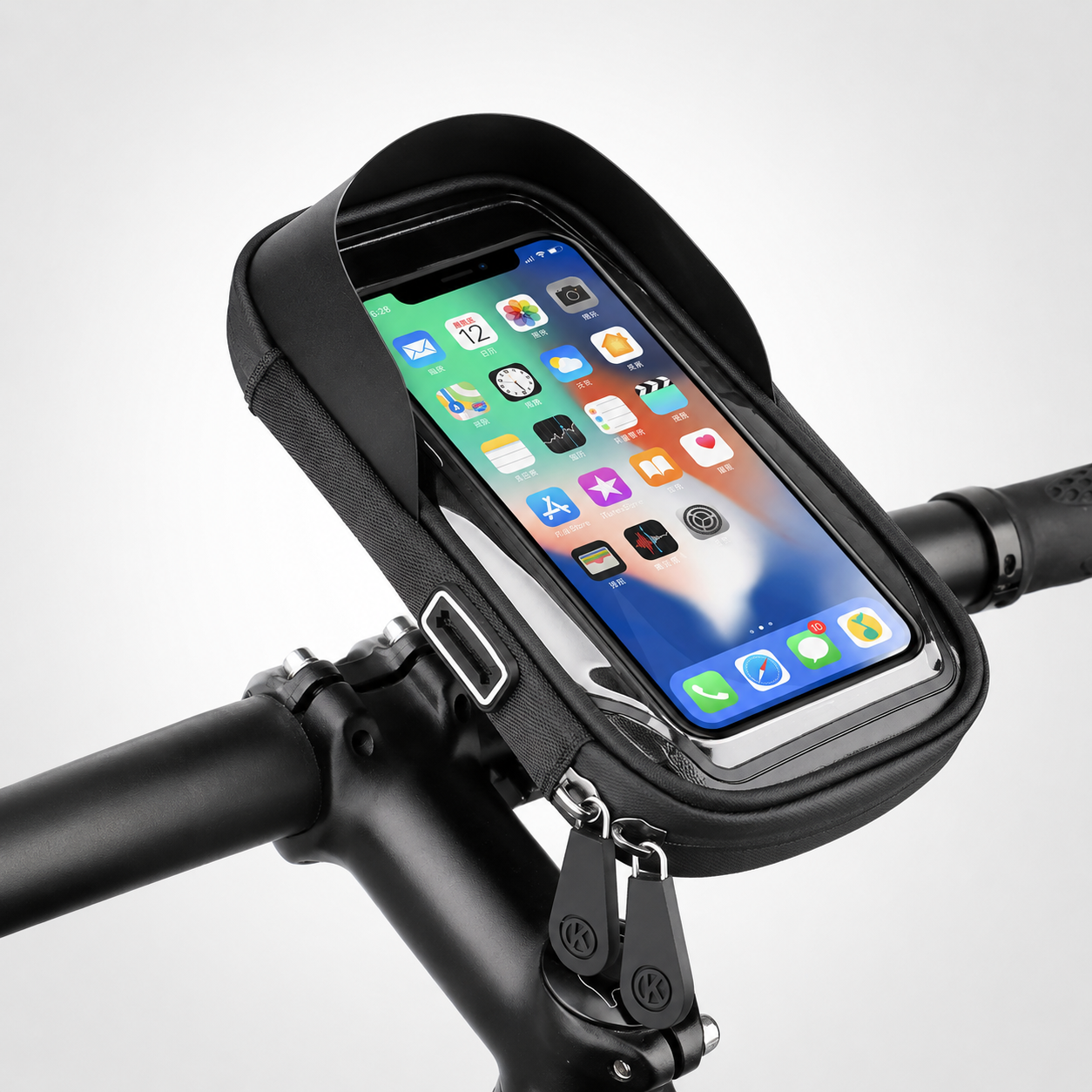 Waterdichte Telefoonhouder voor Fiets met Touchscreen – Tot 6.4 Inch | Sansoti