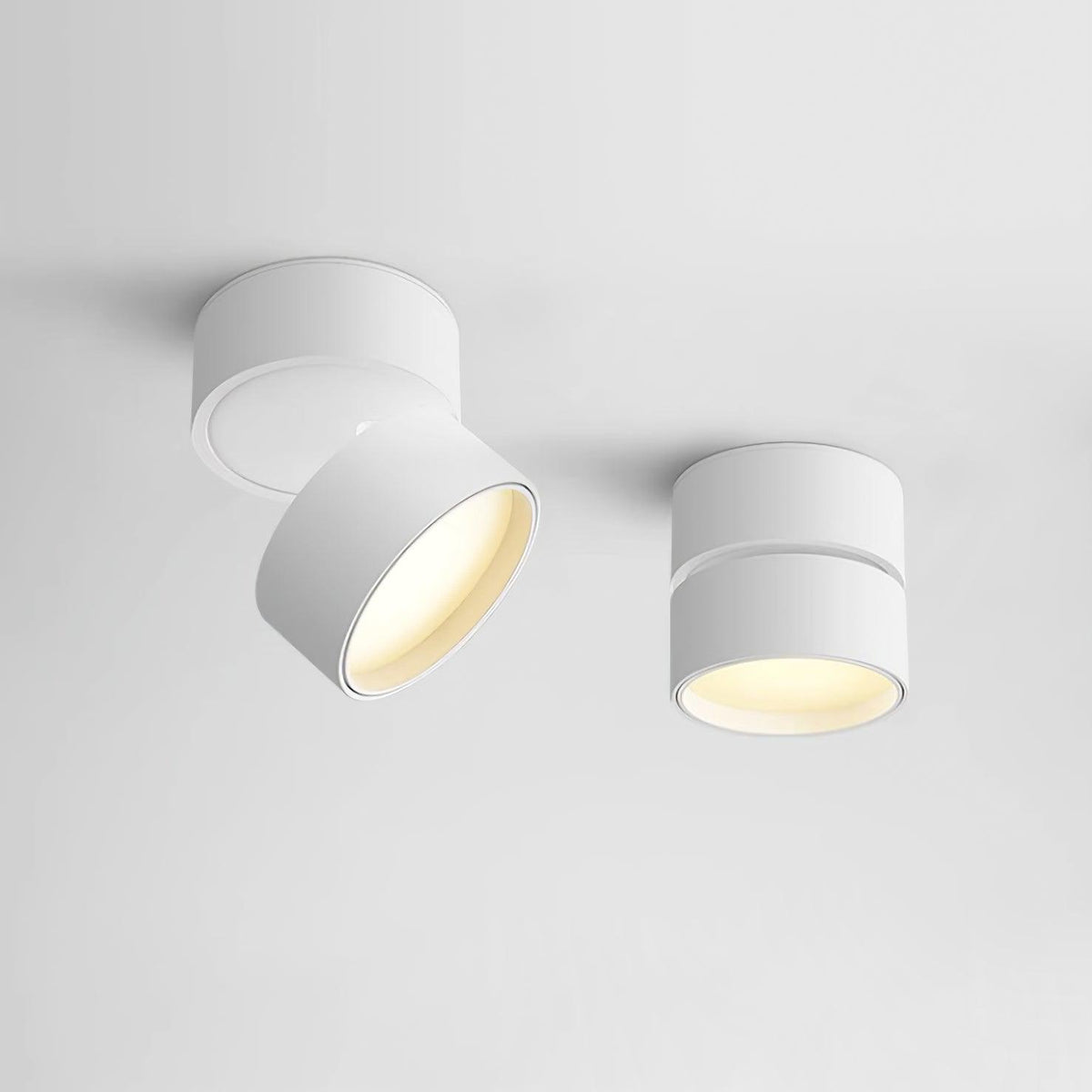 Spot de plafond réglable en aluminium blanc chaud LED 3000K, design minimaliste scandinave nordique pour intérieur | Sansoti