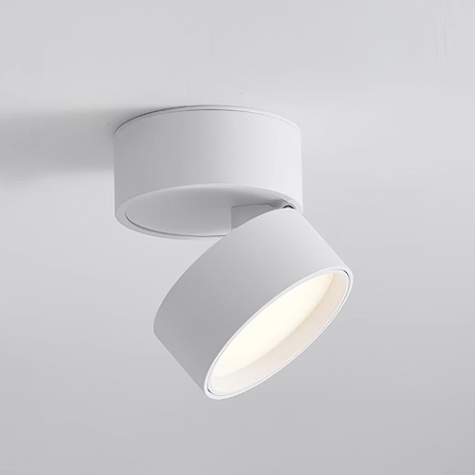 Spot de plafond réglable en aluminium blanc chaud LED 3000K, design minimaliste scandinave nordique pour intérieur | Sansoti