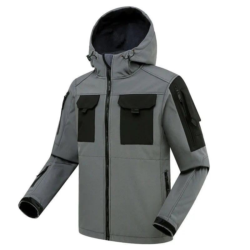Outdoor Cargopak Jas en Broek Set Polyester Heren Zwart Grijs Groen Wandelen Camping Reizen Avontuur S-3XL | Sansoti