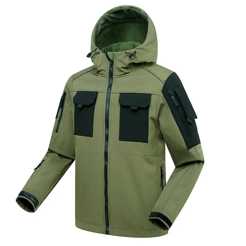 Outdoor Cargopak Jas en Broek Set Polyester Heren Zwart Grijs Groen Wandelen Camping Reizen Avontuur S-3XL | Sansoti