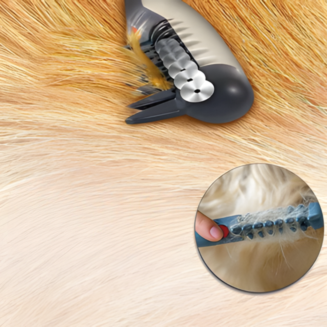 Huisdier Ontklitstrimmer Verzorgingstool Hond Kat Vacht Klitten Verwijderen Veilig Ergonomisch RVS Messen Kam | Sansoti