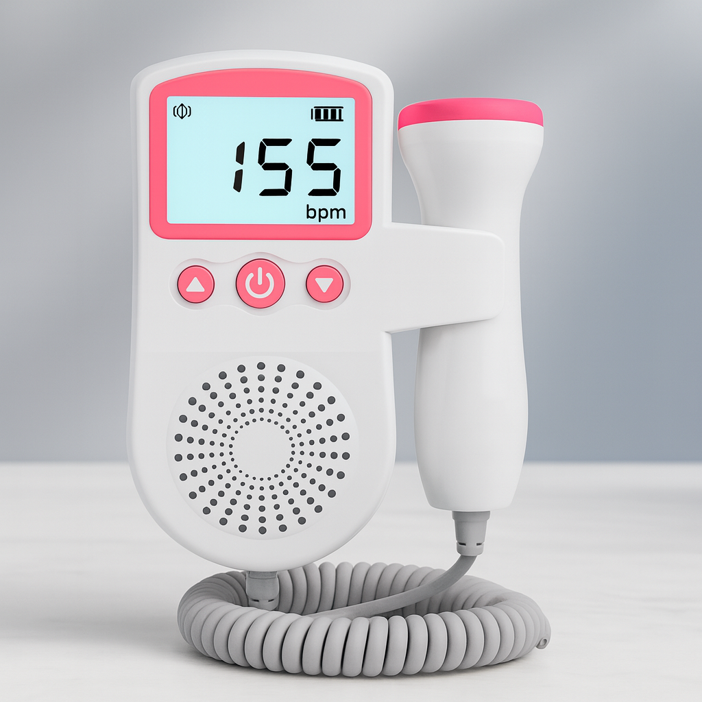 Babyhartmonitor Draagbare Foetale Doppler Zwangerschap Hartslag Tracker met LCD Display voor Thuisgebruik 3MHz Sonde | Sansoti