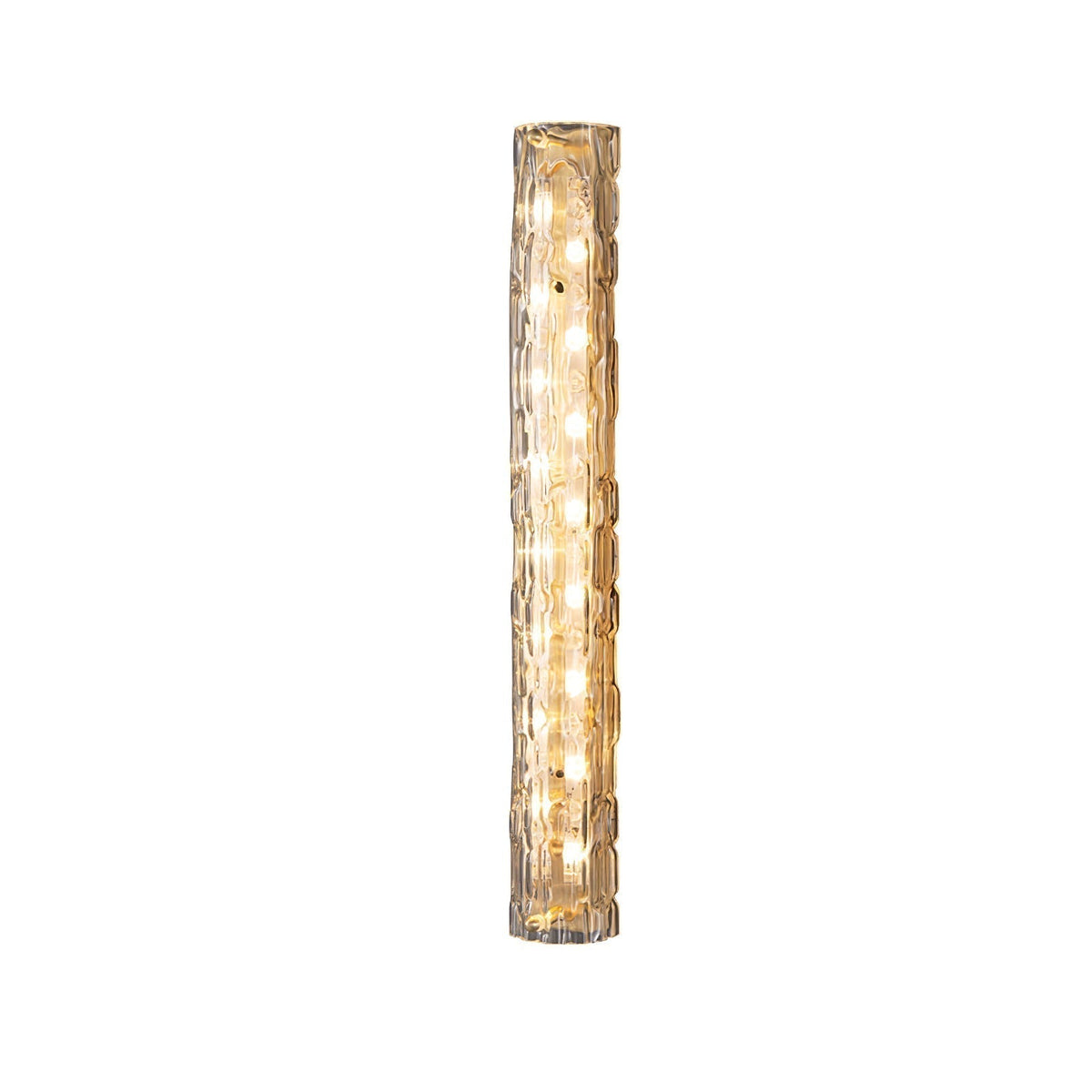Glas-Wandleuchte aus messingfarbenem Metall, integrierte LED 3000K-6000K, dimmbare integrierte Beleuchtung, Wohnzimmer | Sansoti