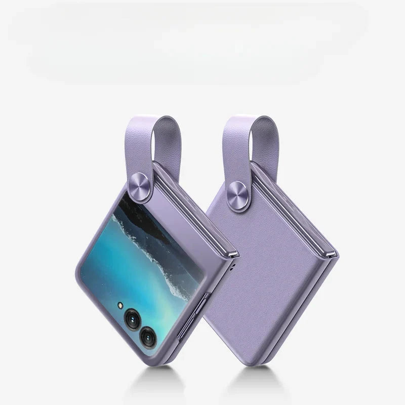 Vouwtelefoon Hoesje met Vinger Lus TPU Bescherming Anti-Vingerafdruk Schokbestendig voor Moderne Klaptelefoon | Sansoti
