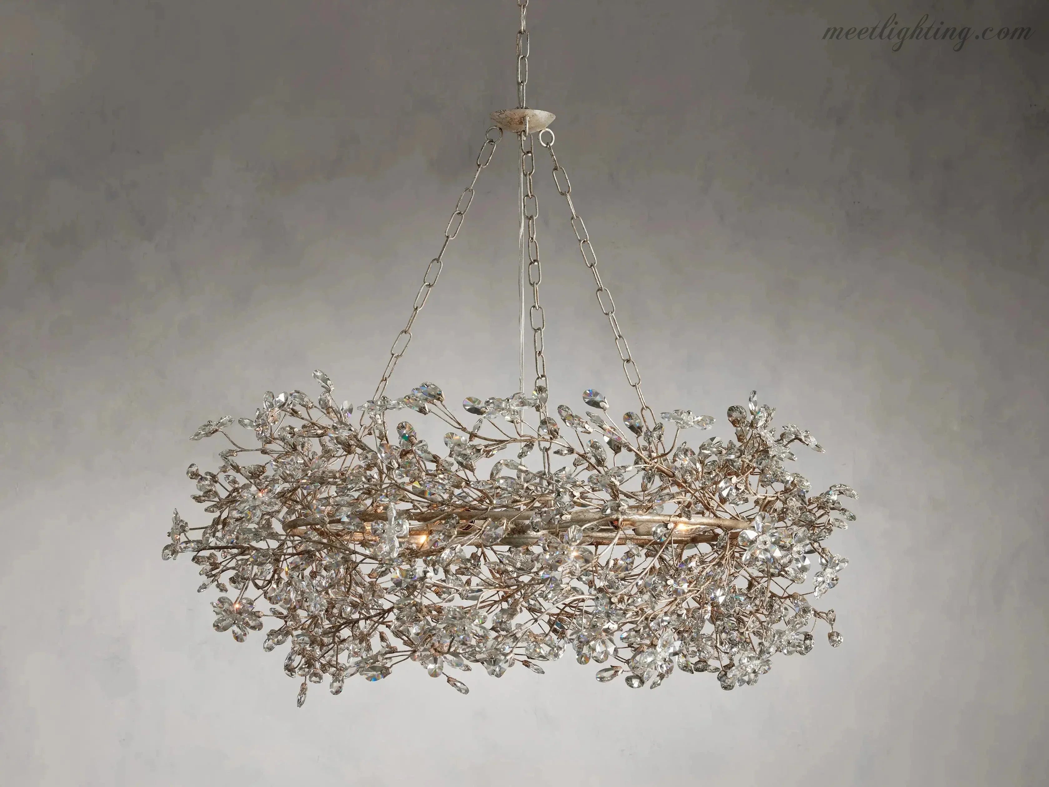 Lustre avec finition dorée, 6 à 12 sources lumineuses, suspension en fer fabriquée à la main, réglable, pour table à manger | Sansoti