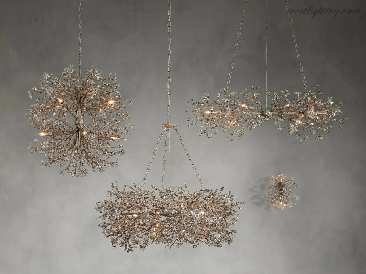 Lustre avec finition dorée, 6 à 12 sources lumineuses, suspension en fer fabriquée à la main, réglable, pour table à manger | Sansoti