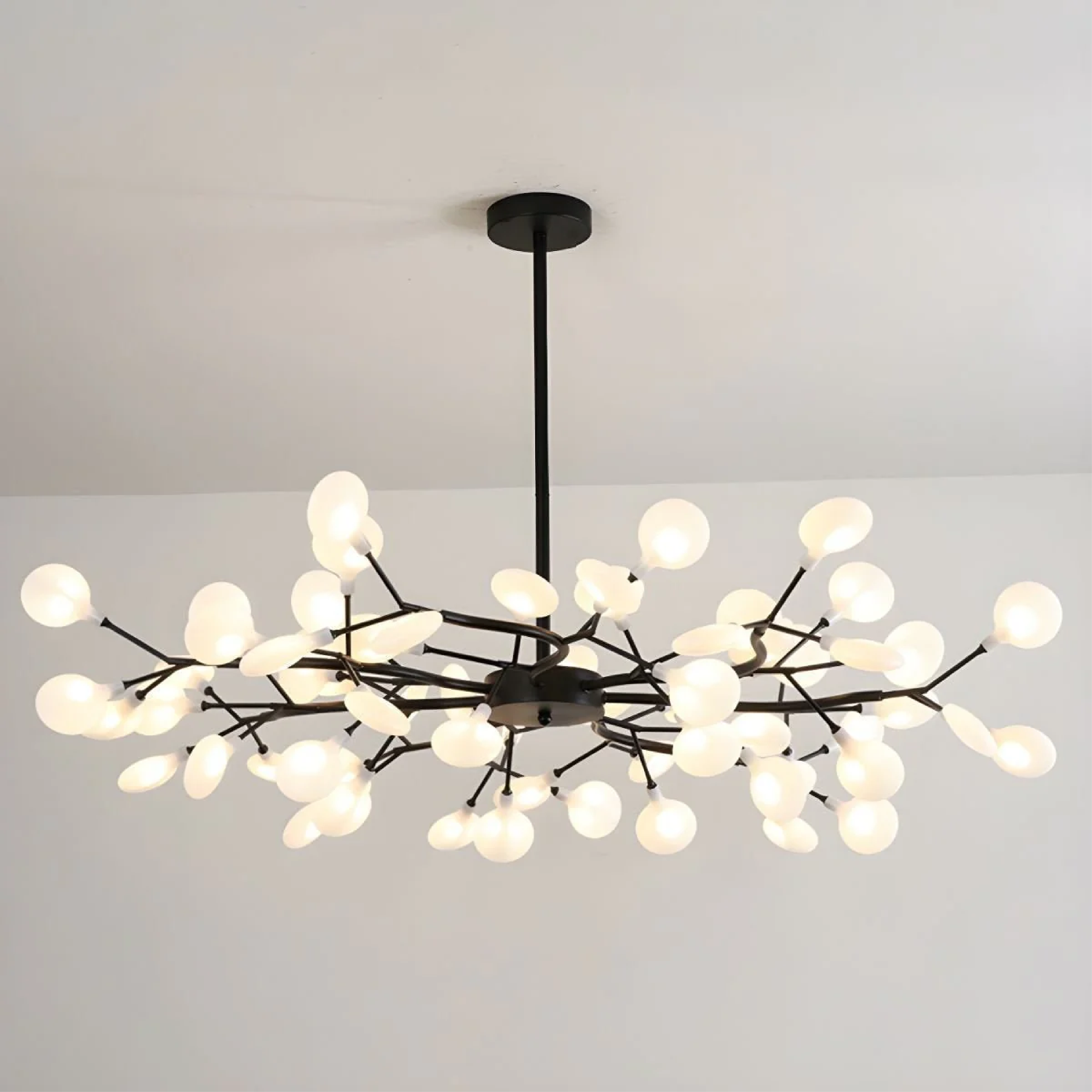 Firefly LED Kronleuchter G4 LED 3000K Schwarz/Weiß Esstisch Beleuchtung Modernes Design Deckenlampe Großer Raum | Restfield