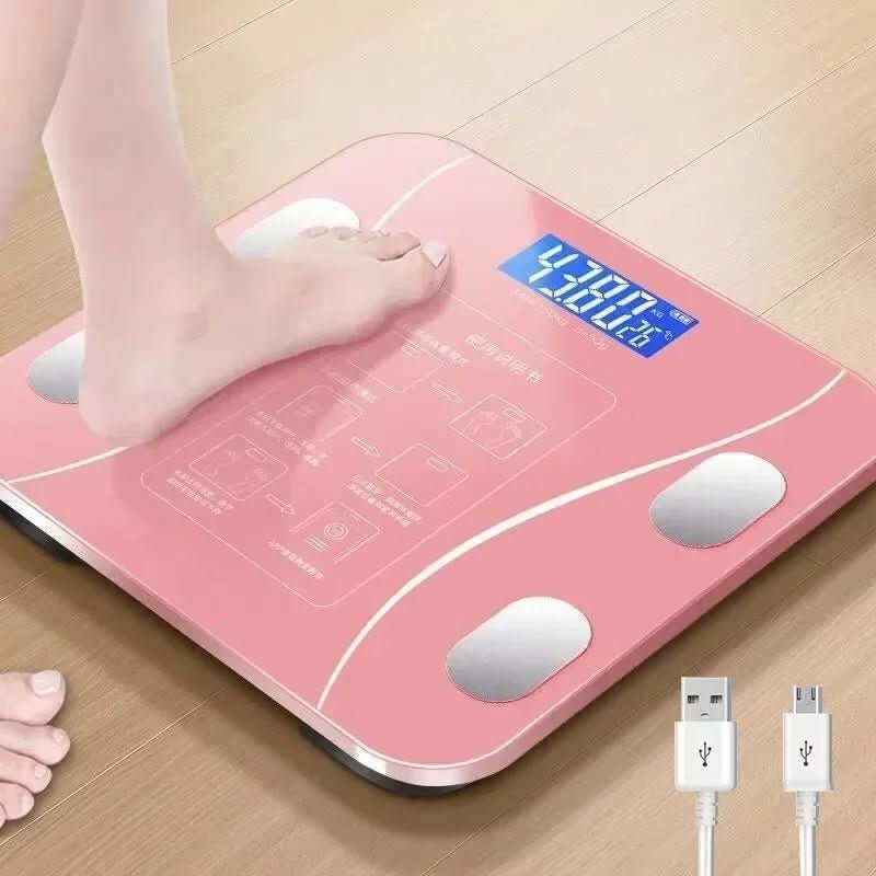 Intelligente Körperanalysewaage mit LED-Display und App-Konnektivität zur Fitnessüberwachung und Gesundheitskontrolle | Sansoti