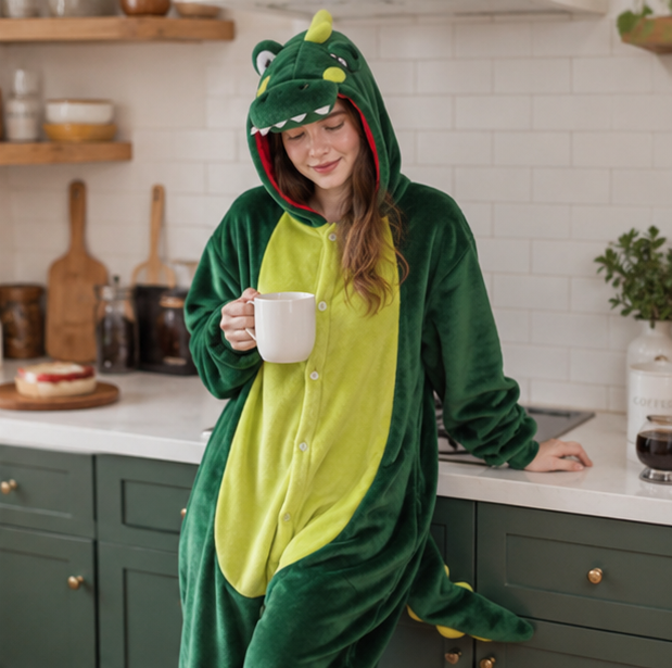 Capybara Flannel Hooded Onesie for Children – Soft Jumpsuit for Dress-Up Parties and Themed Events | Sansoti