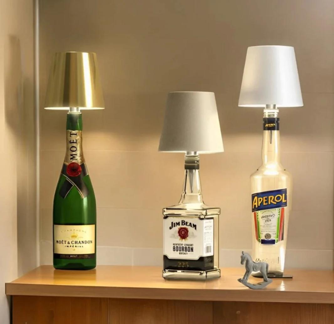 Flesverlichting LED Oplaadbaar Aluminium Warmwit Sfeerlamp USB-C Design Interieur Decoratief Tafellamp | Sansoti