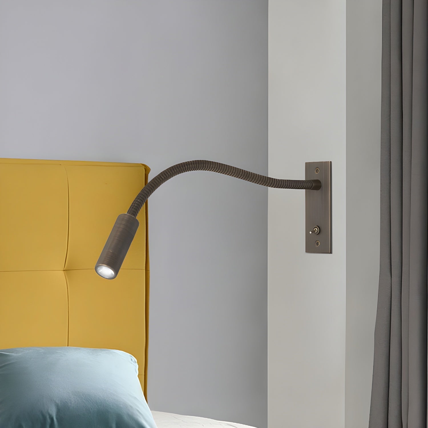 Elezor Flexible Schwanenhals-Wandlampe LED Schwarz Leselampe Schlafzimmer Bett Wandbeleuchtung Richtbar Modern Minimalistisch | Restfield