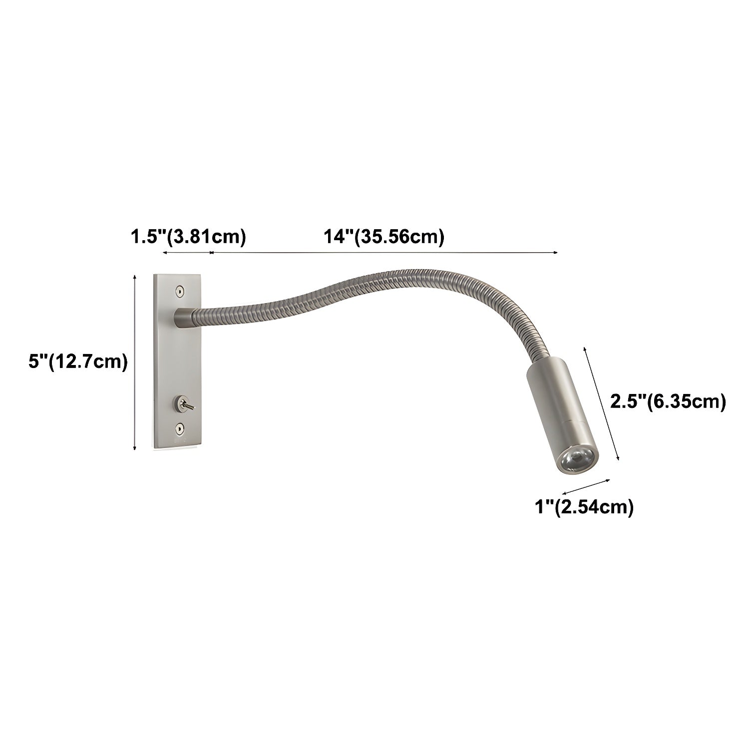 Elezor Flexible Schwanenhals-Wandlampe LED Schwarz Leselampe Schlafzimmer Bett Wandbeleuchtung Richtbar Modern Minimalistisch | Restfield