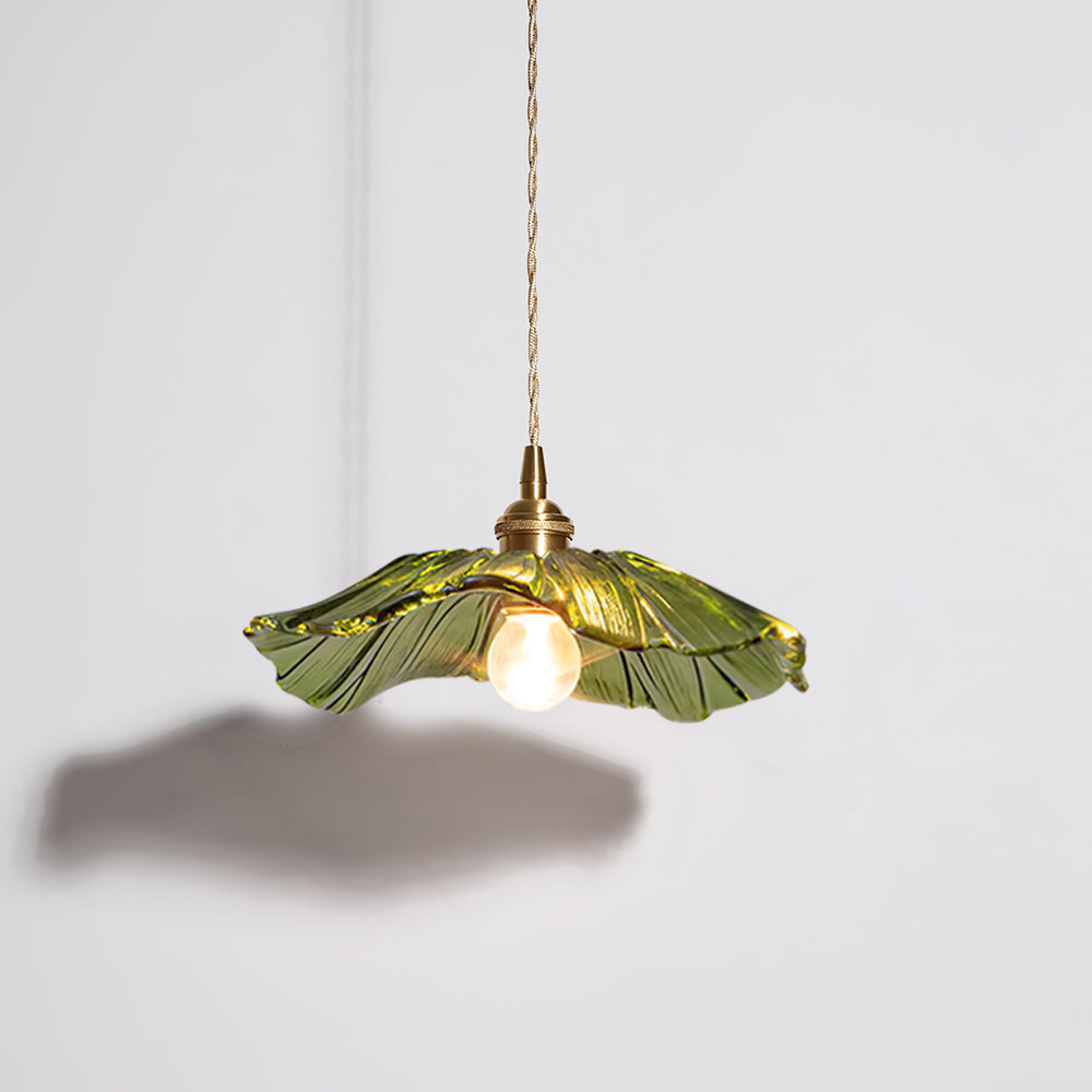 Suspension Fleur Verre Rétro Transparent Cuivre E27 Vintage Cuisine Table à Manger | Restfield