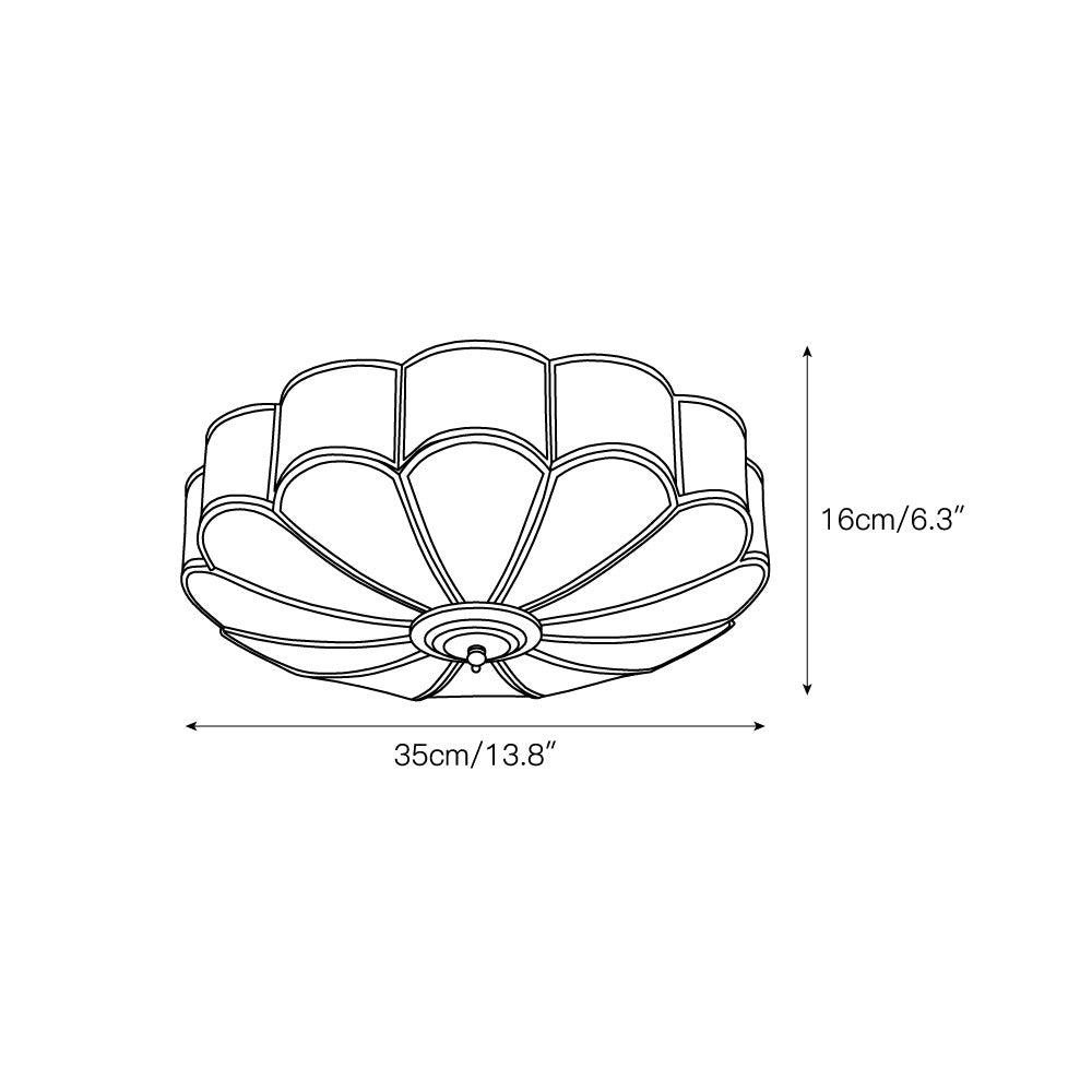 Blumenförmige Deckenlampe aus Glas mit Messing-Finish – Postmodernes Design mit 3, 4 oder 6 Lichtern | Restfield