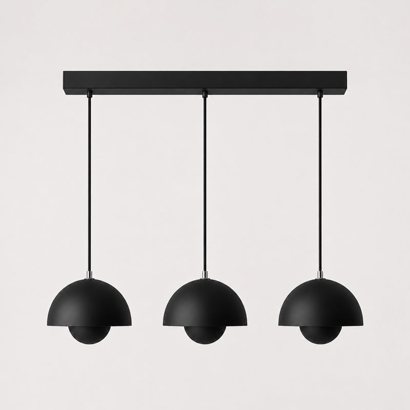 Ronde Hanglampen in Scandinavisch Design – Dubbele Halfbolvorm met Verstelbare Draad – E27/G9 – Verkrijgbaar in 16 Kleuren | Sansoti