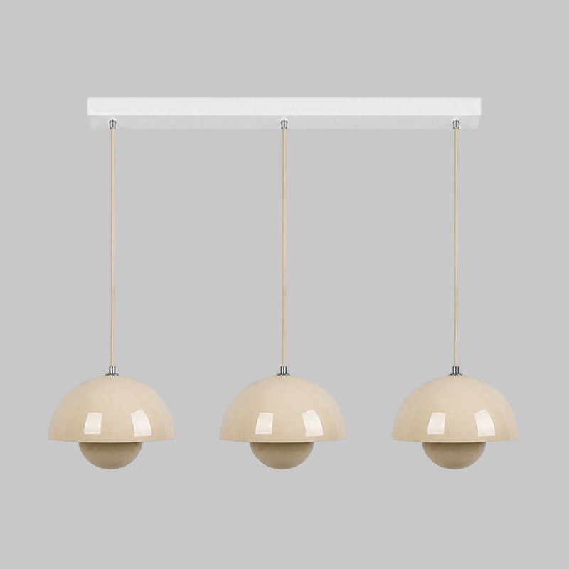 Ronde Hanglampen in Scandinavisch Design – Dubbele Halfbolvorm met Verstelbare Draad – E27/G9 – Verkrijgbaar in 16 Kleuren | Sansoti
