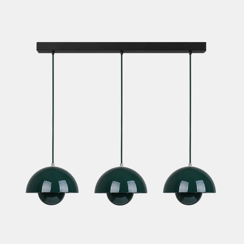Ronde Hanglampen in Scandinavisch Design – Dubbele Halfbolvorm met Verstelbare Draad – E27/G9 – Verkrijgbaar in 16 Kleuren | Sansoti