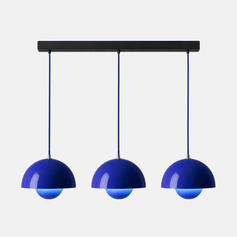 Ronde Hanglampen in Scandinavisch Design – Dubbele Halfbolvorm met Verstelbare Draad – E27/G9 – Verkrijgbaar in 16 Kleuren | Sansoti