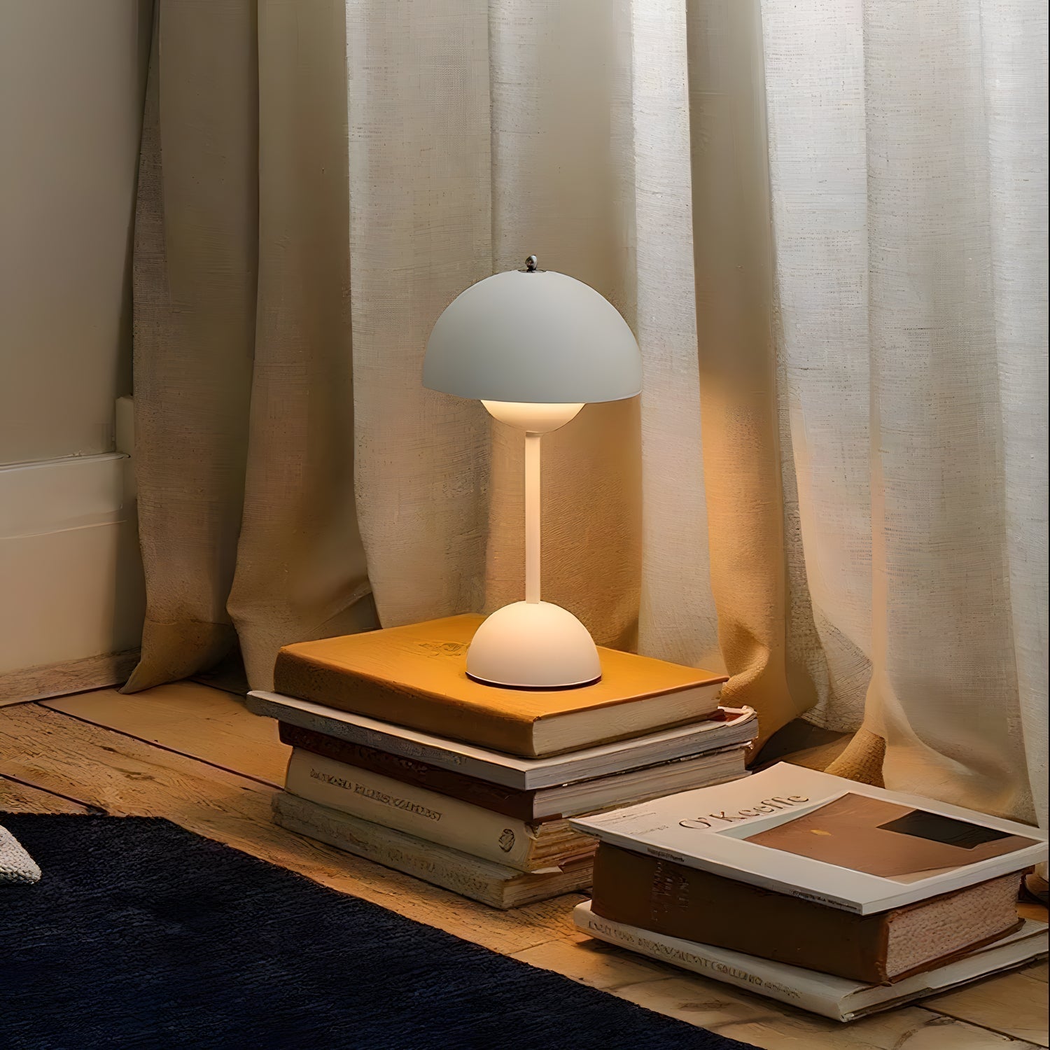 Draagbare Tafellamp met Oplaadbare Accu en Aanraakbediening – Snoerloze LED-lamp met 3 Kleurtemperaturen voor Binnen en Buiten | Sansoti